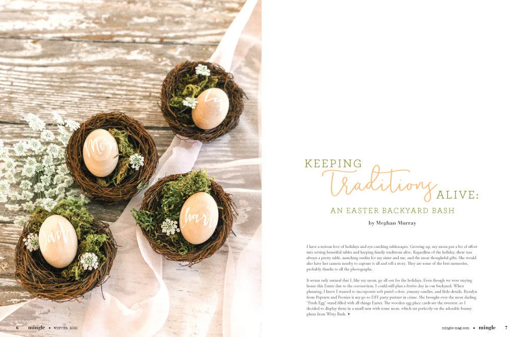 Stampington Mingle Winter 2021 blad selskap vinterfest