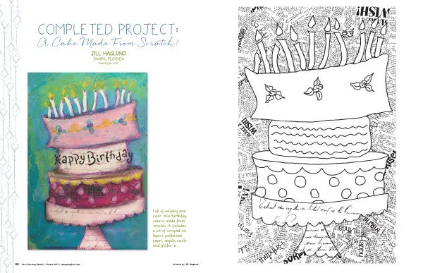 Stampington The Coloring Studio Winter 2017 blad PDF-utgave