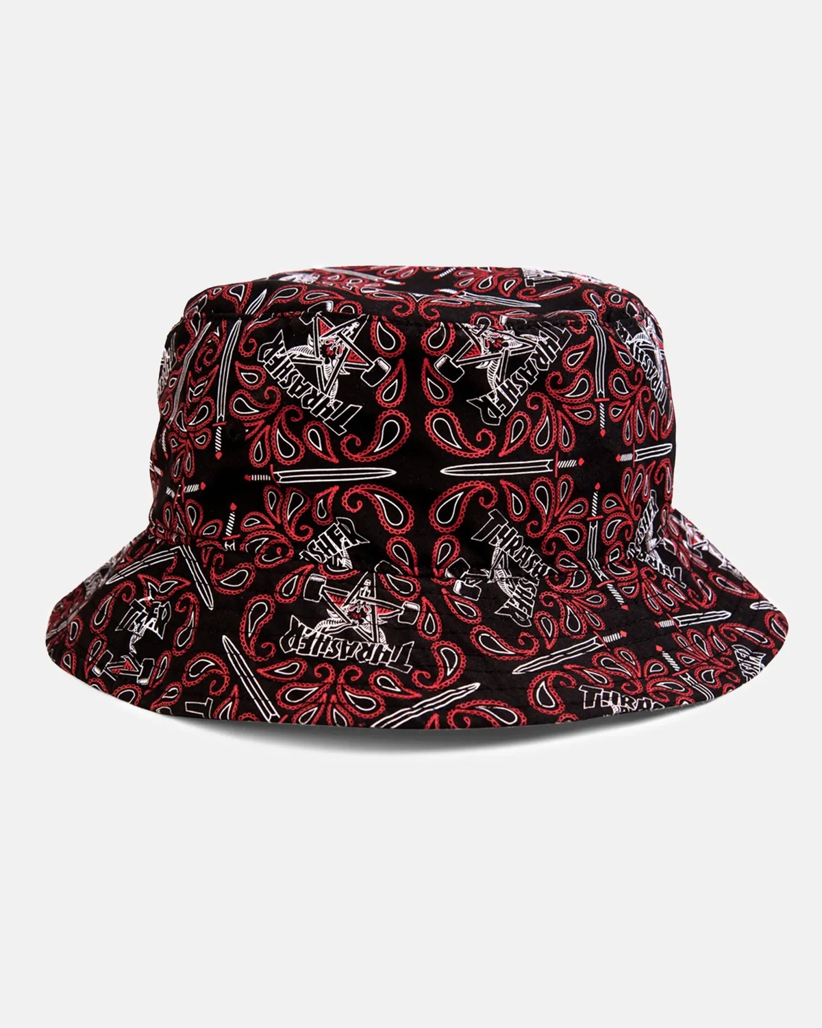 Thrasher Bandana bøttehatt svart/rød polyester