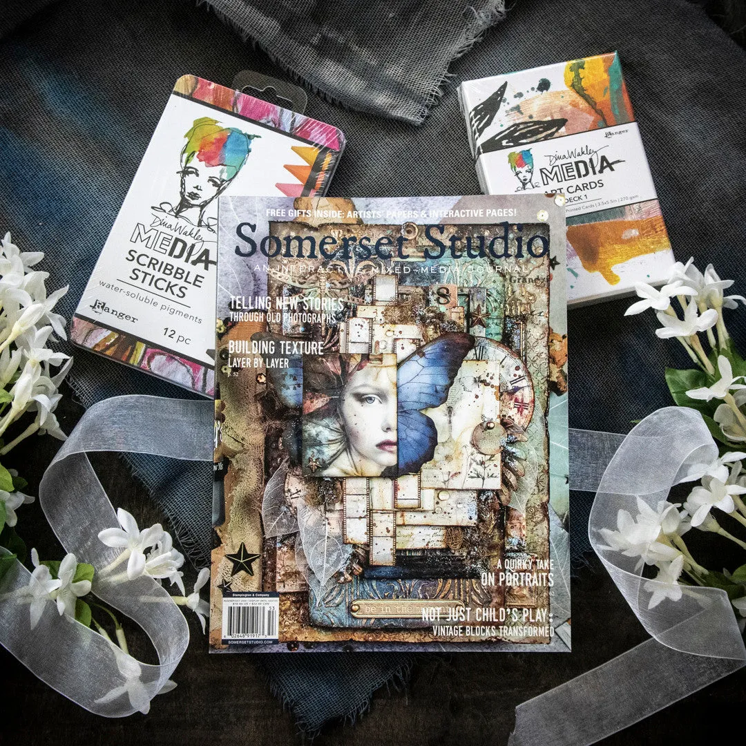 Stampington Somerset Studio Art Cards Bundle blad med 12 farger