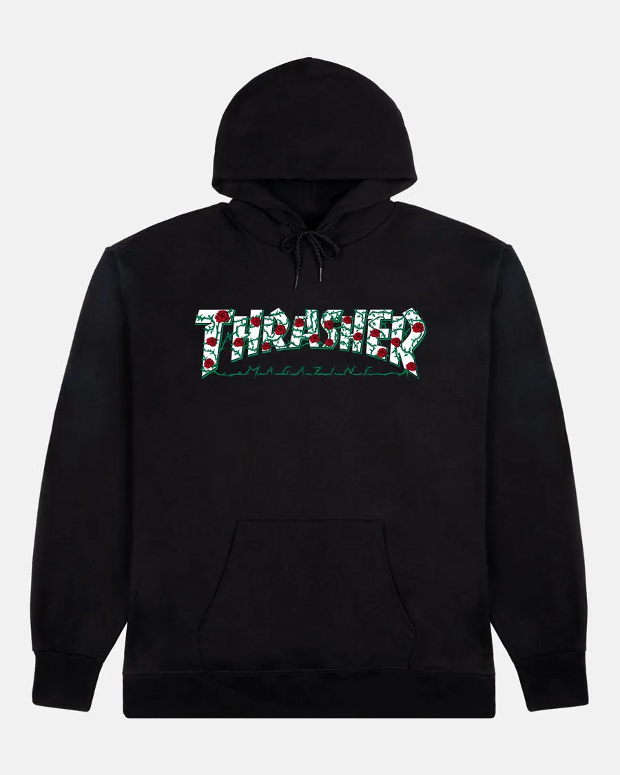 Thrasher Roses hettegenser svart bomull