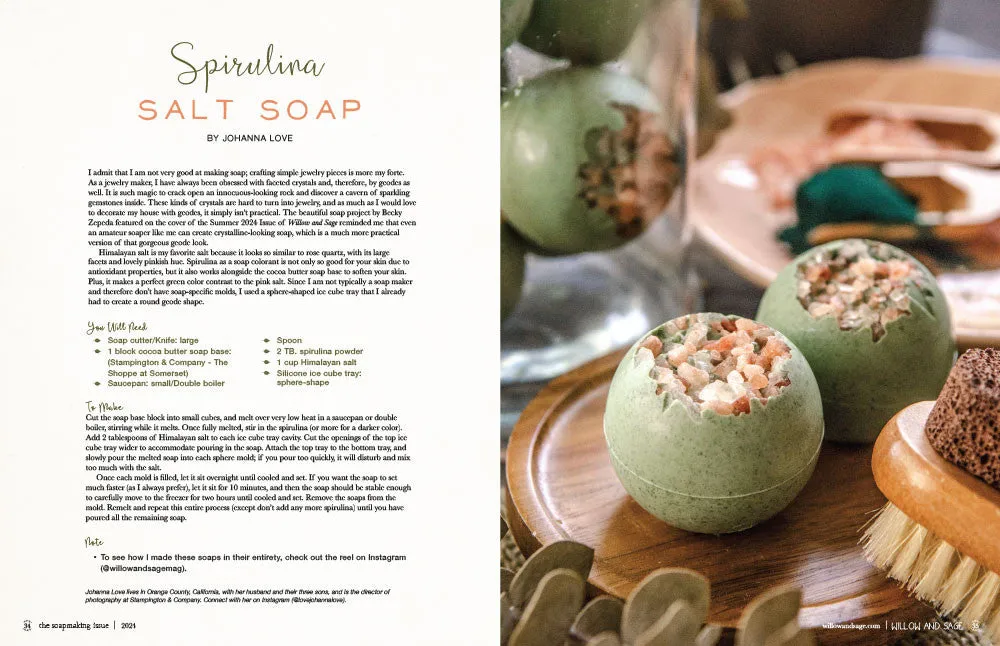Stampington Willow and Sage Soapmaking Vol 1 blad såpelaging