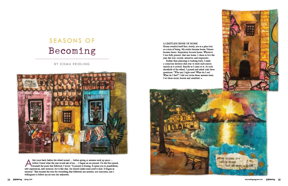 Stampington Art Journaling Spring 2026 blad kreativitet