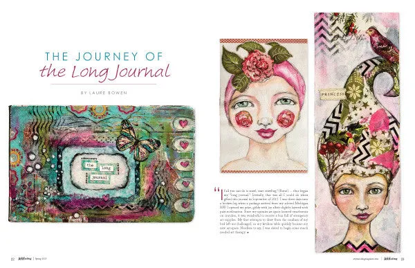 Stampington Art Journaling Spring 2020 blad digital kollasj