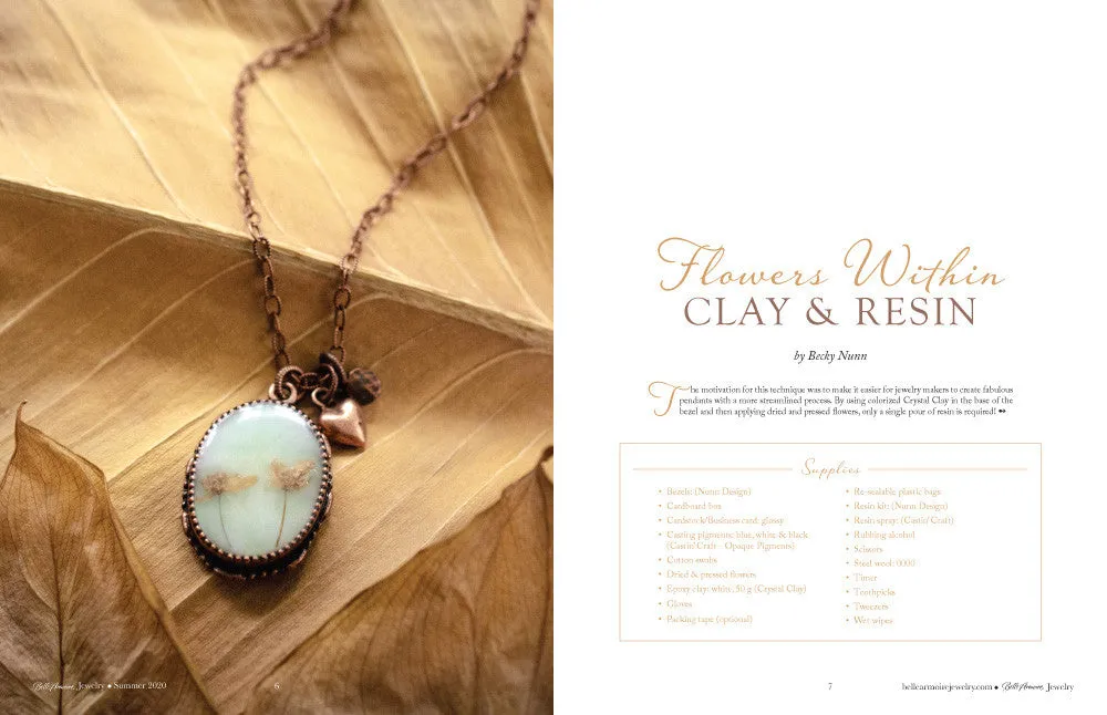 Stampington Belle Armoire Jewelry Summer 2020 blad smykker