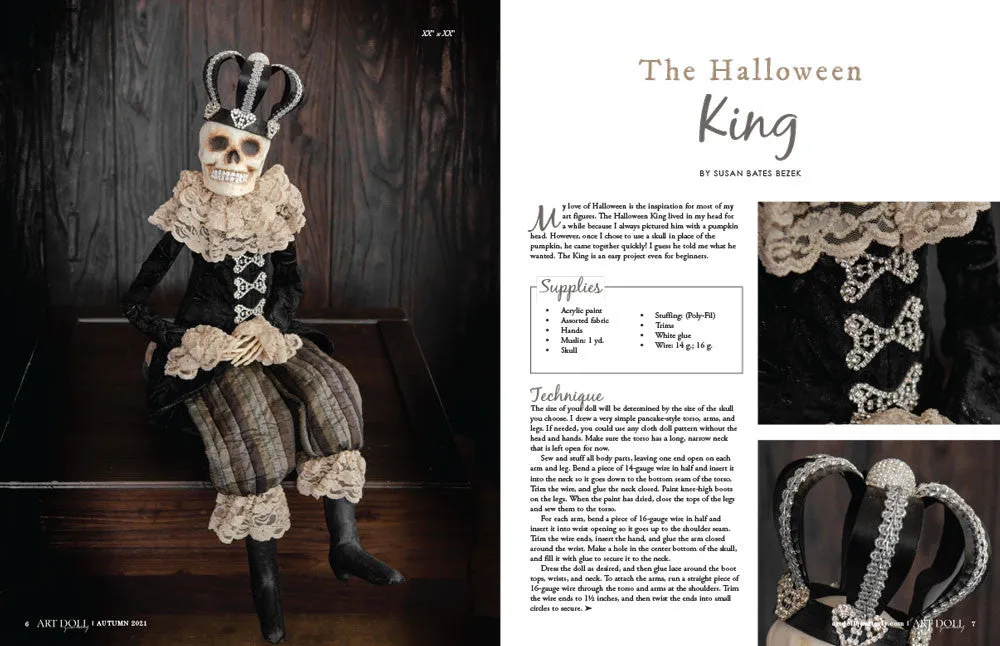 Stampington Art Doll Special Edition blad digital høst