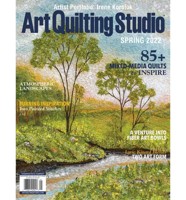 Stampington Art Quilting Studio Spring 2022 blad quilt