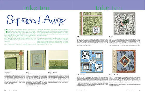 Stampington Take Ten 2004 Volume 3 blad med kortlaging