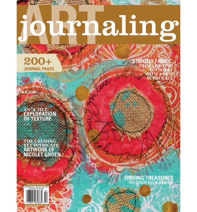 Stampington Art Journaling Winter 2021 blad digital collage