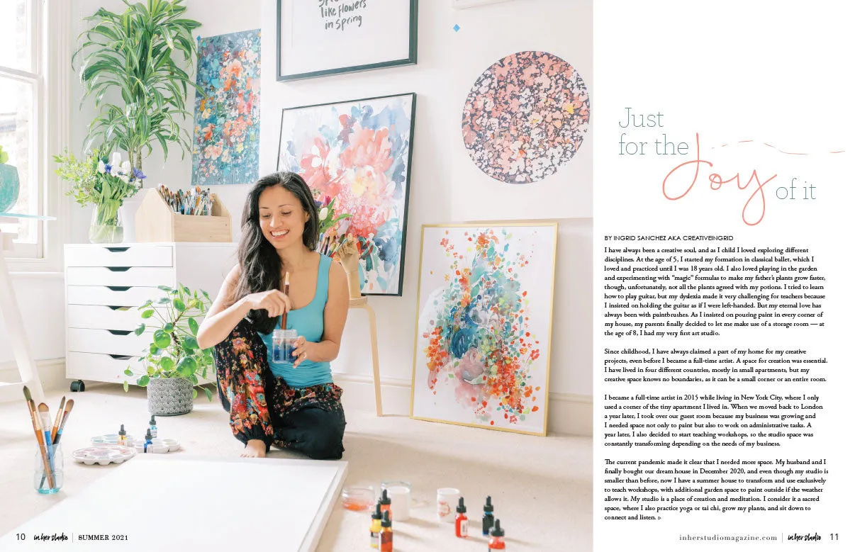 Stampington In Her Studio Summer 2021 blad PDF-nedlasting atelier