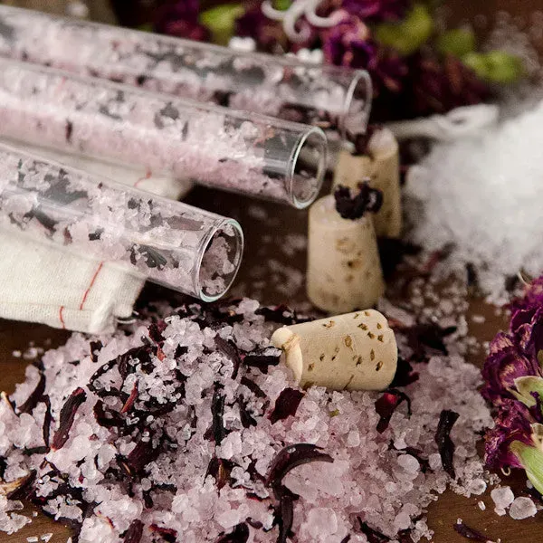 Stampington Hibiscus Bath Salts Vials DIY-sett badesalt