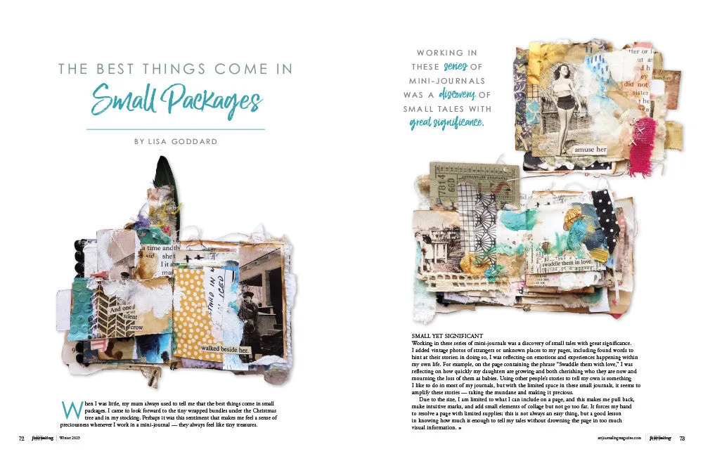 Stampington Art Journaling Winter 2023 blad PDF-nedlasting 144 sider