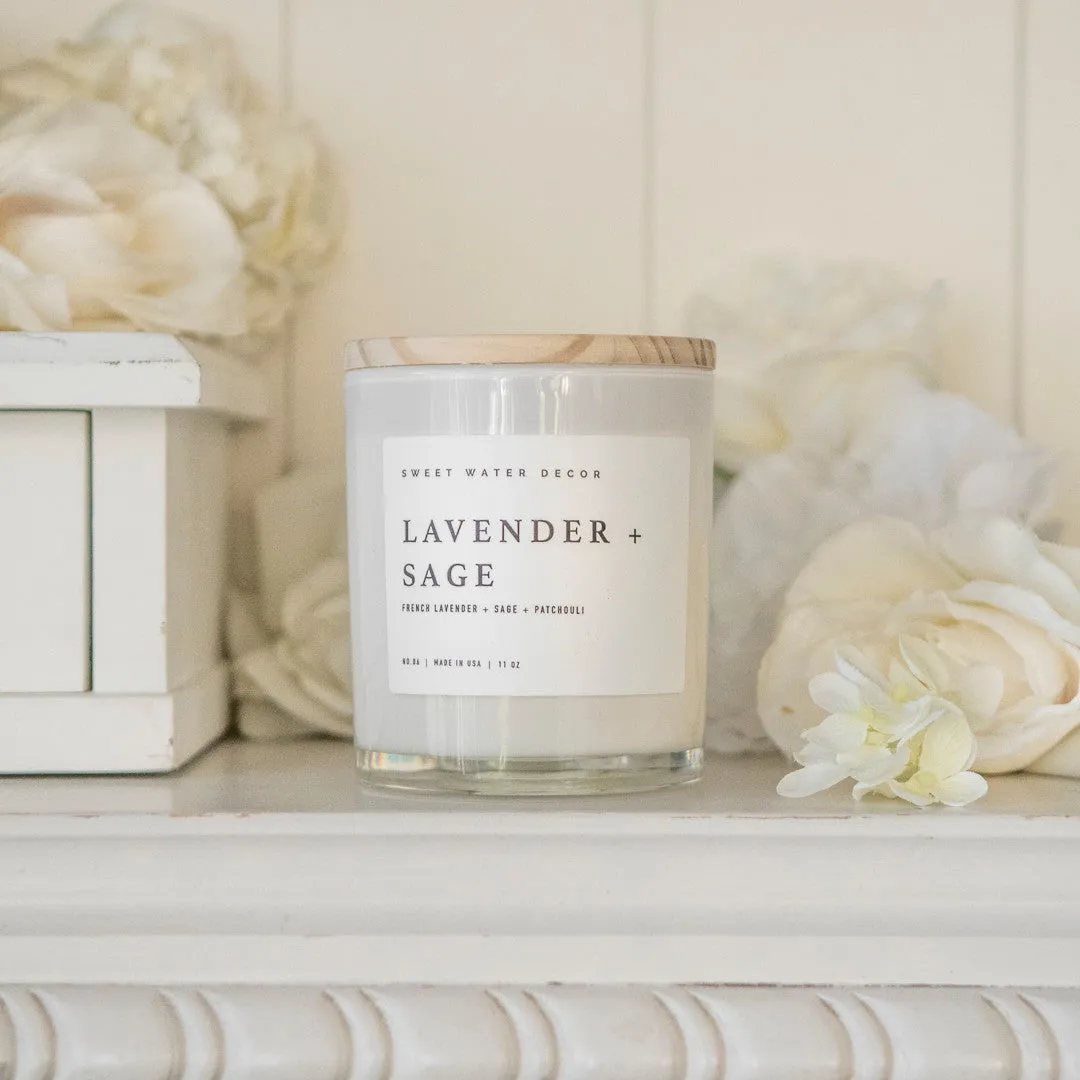 Stampington Lavender Sage duftlys 11oz soya beroligende