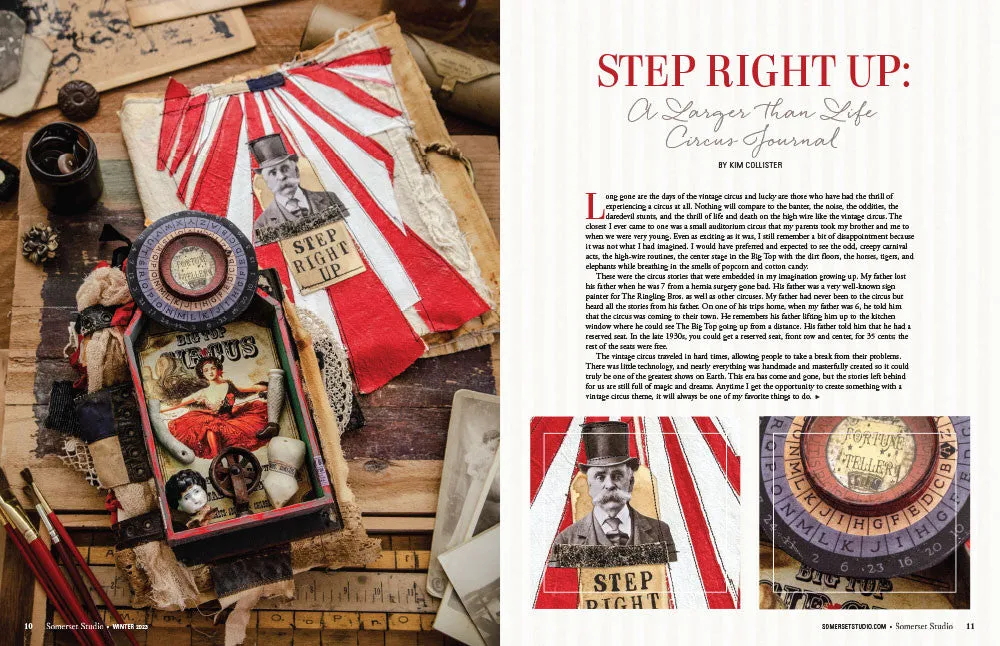 Stampington Somerset Studio Winter 2023 blad mixed media