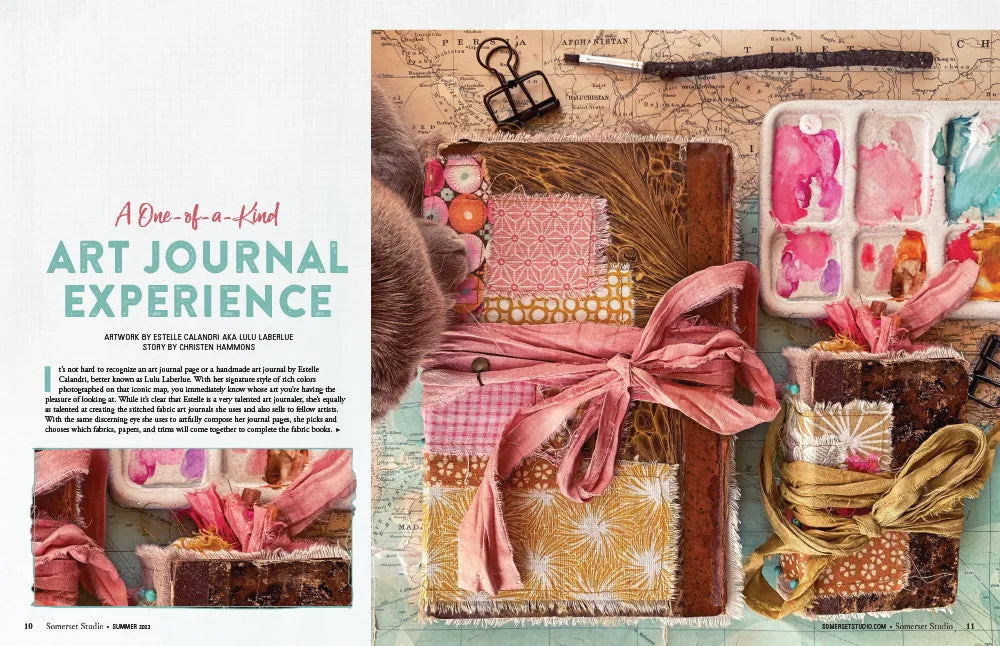 Stampington Somerset Studio Summer 2023 blad PDF mixed-media