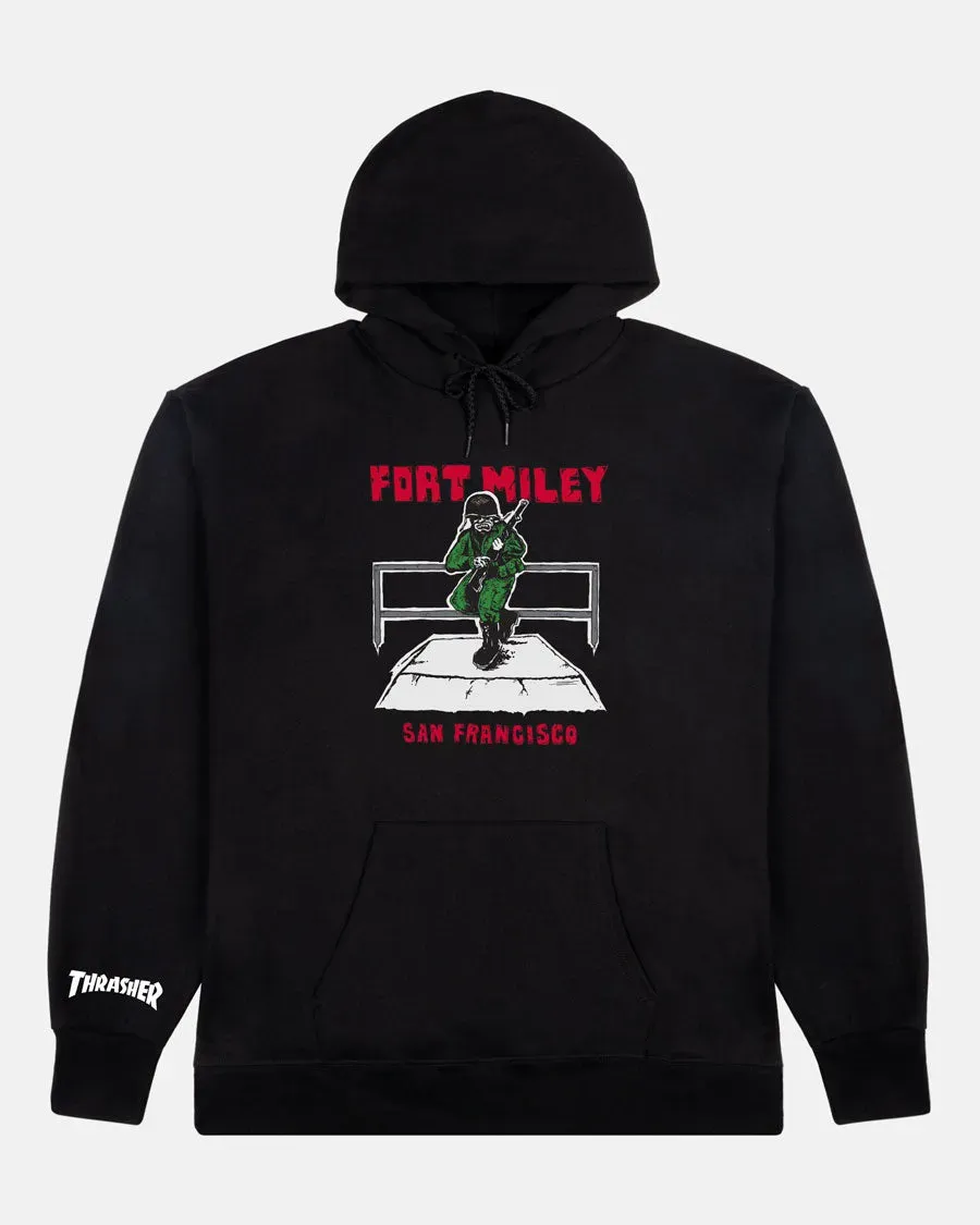 Thrasher Fort Miley Mike Gigliotti hettegenser svart