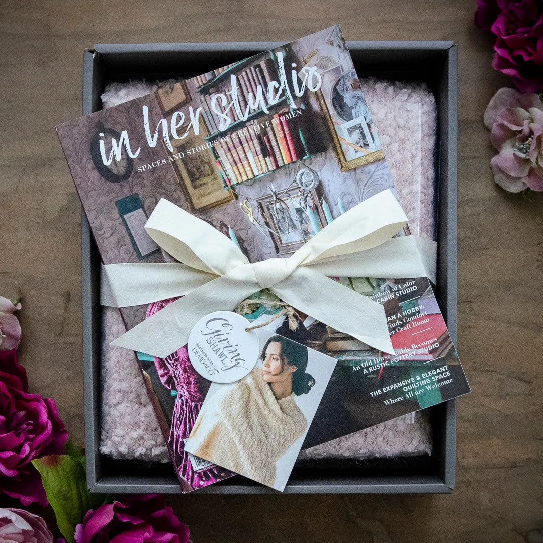 In Her Studio Creative Spaces gavepakke blad og sjal