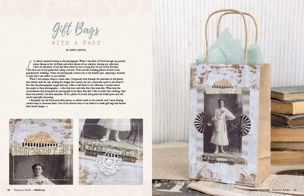 Stampington Somerset Studio Winter 2023 blad mixed media