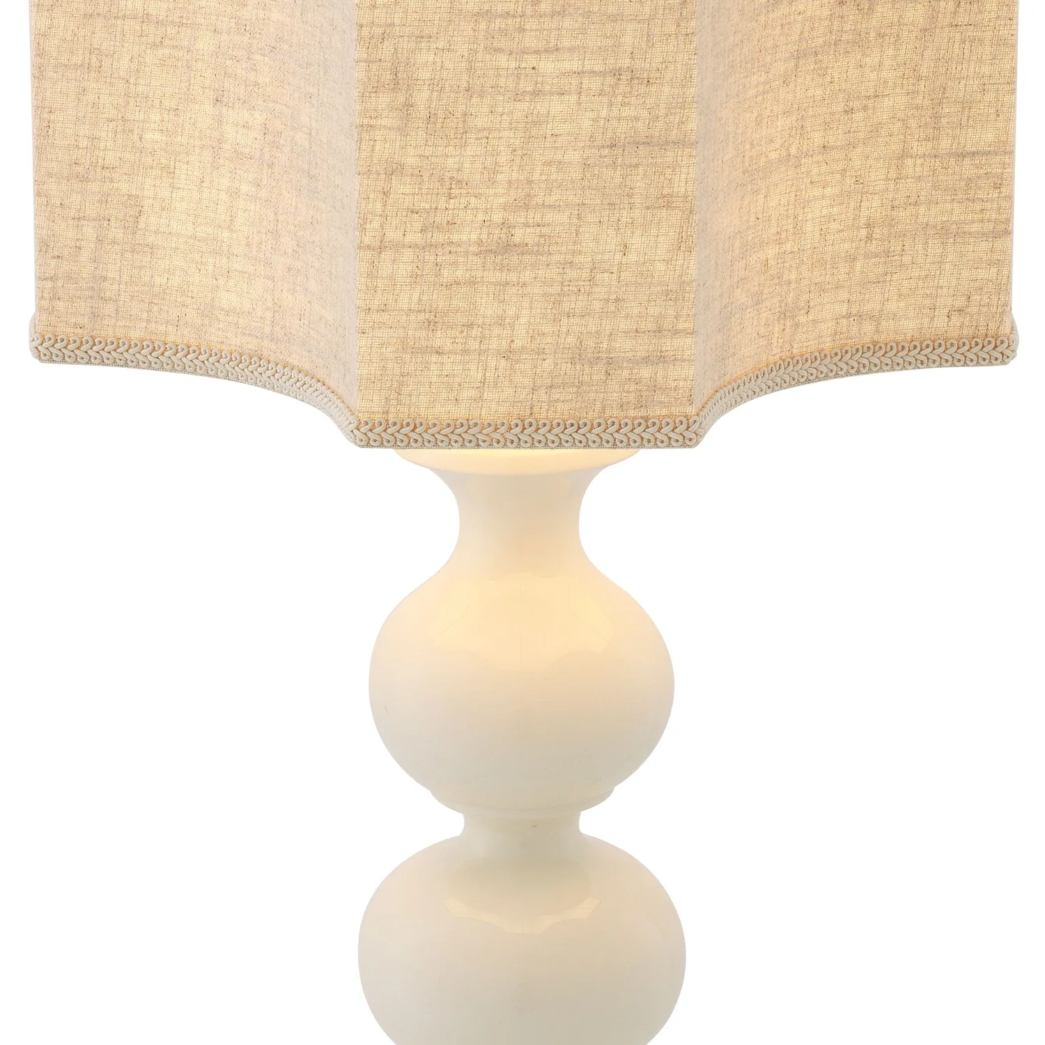 Eichholtz Mabel bordlampe hvit keramikk