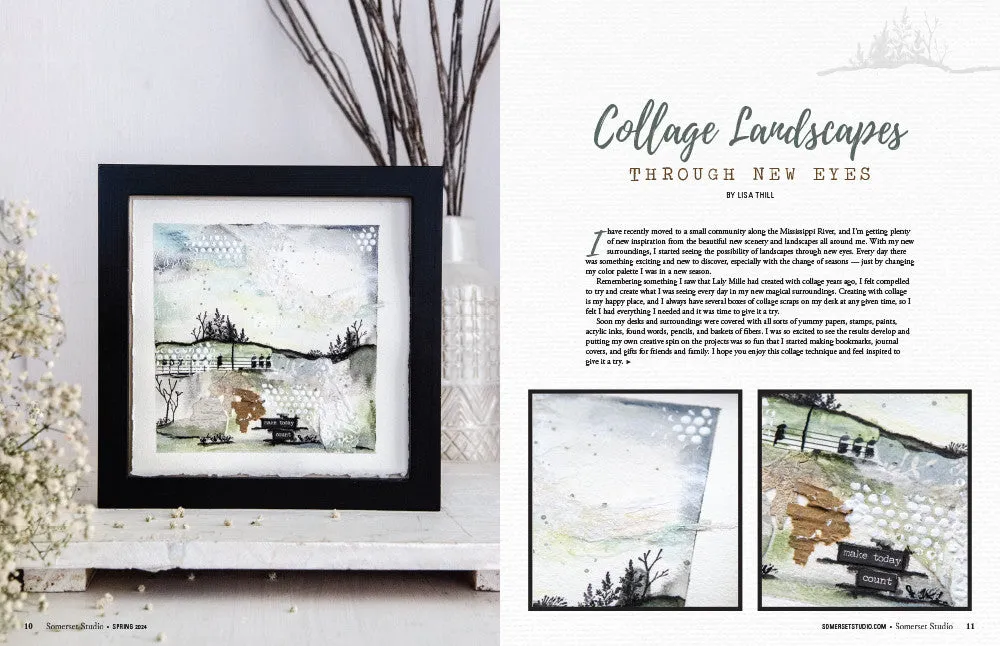 Stampington Somerset Studio Spring 2024 blad PDF mixed-media
