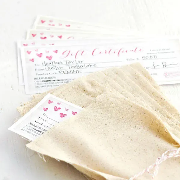 Stampington gavekort valentin 50 dollar valentinsgave