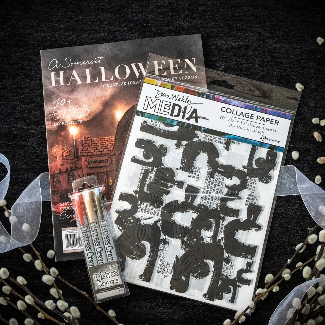 Stampington Somerset Halloween bundle blad + collage