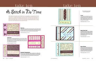 Stampington Take Ten Spring 2006 blad enkeltutgave kort