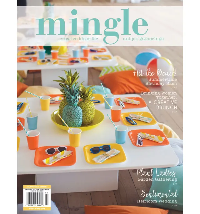 Stampington Mingle Summer 2019 blad selskapsplanlegging
