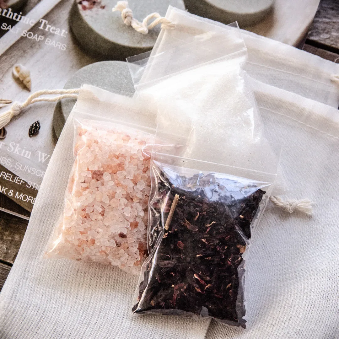 Willow and Sage Hibiscus Salts badesalt sett med blad