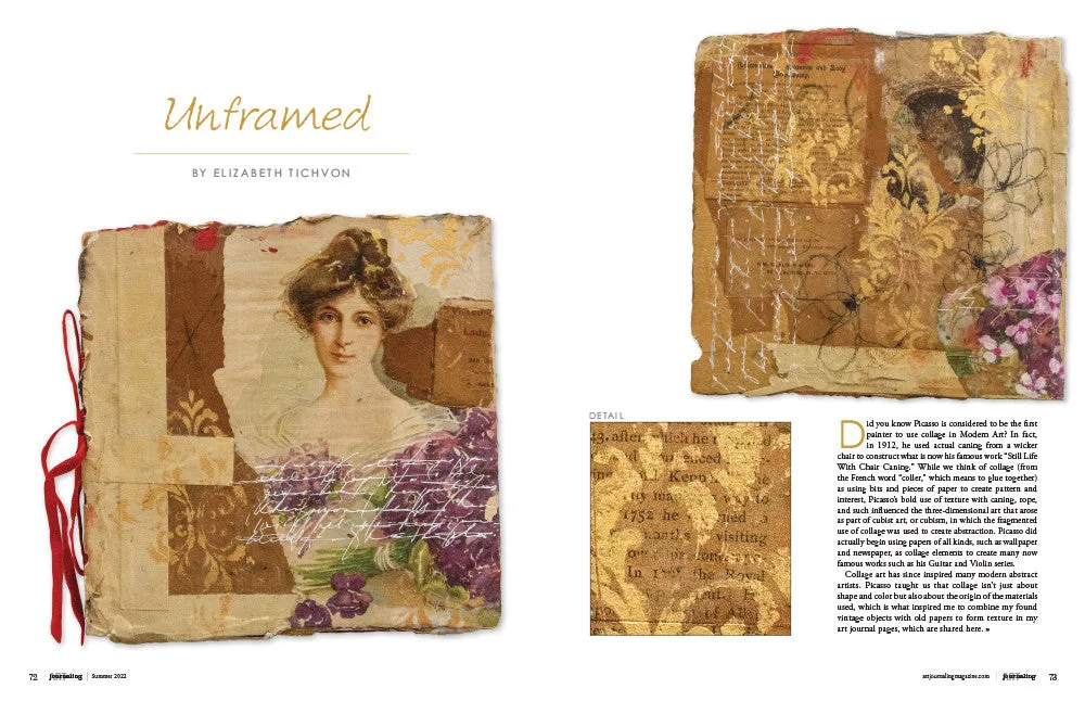 Stampington Art Journaling Summer 2022 blad digitalutgave mixed-media