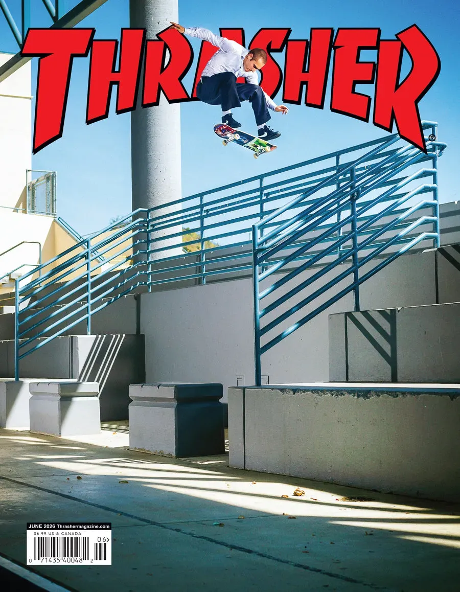 Thrasher Magazine juni 2026 blad SOTY-intervju