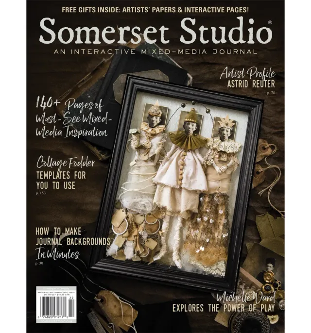 Stampington Somerset Studio sommer 2022 blad mixed-media