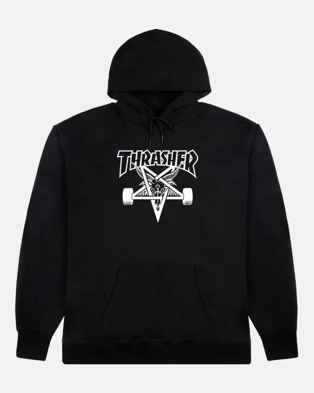 Thrasher Skategoat hoodie svart hettegenser bomull