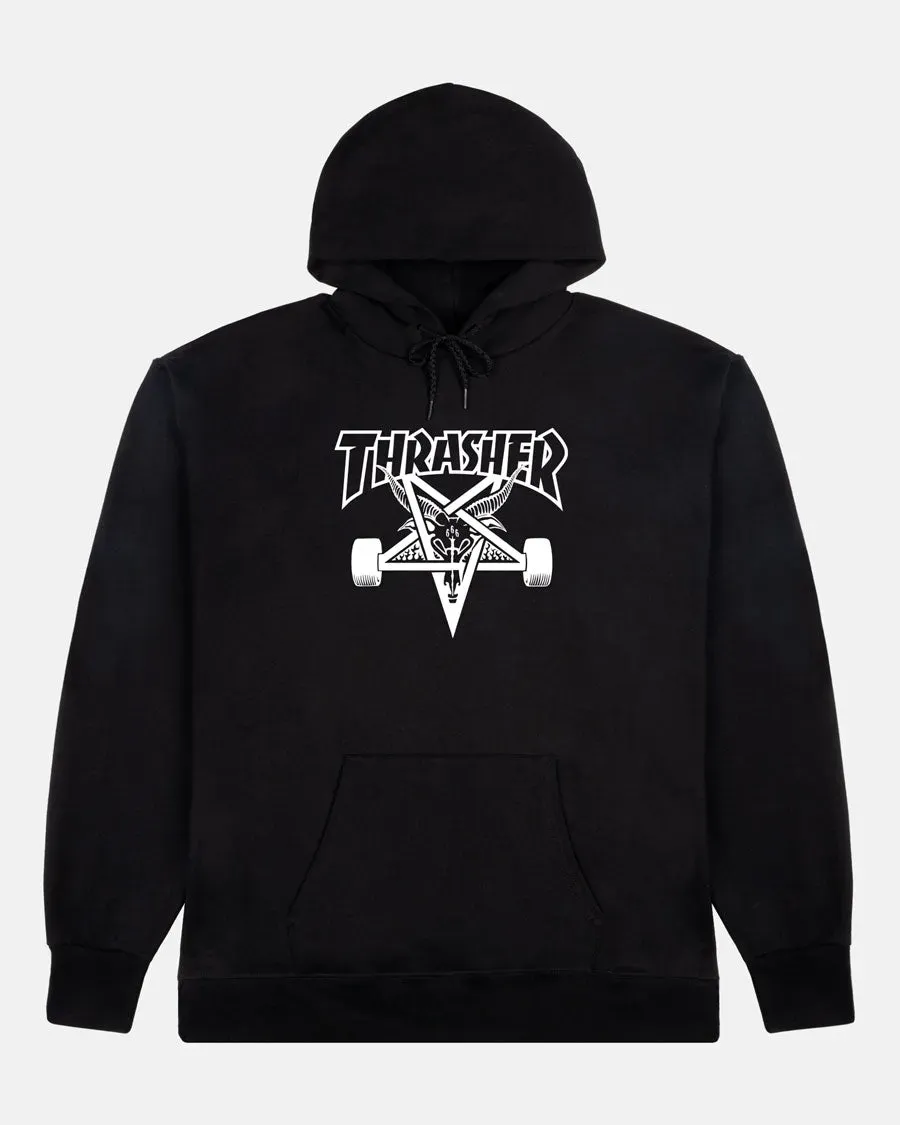 Thrasher Skategoat hoodie svart hettegenser bomull