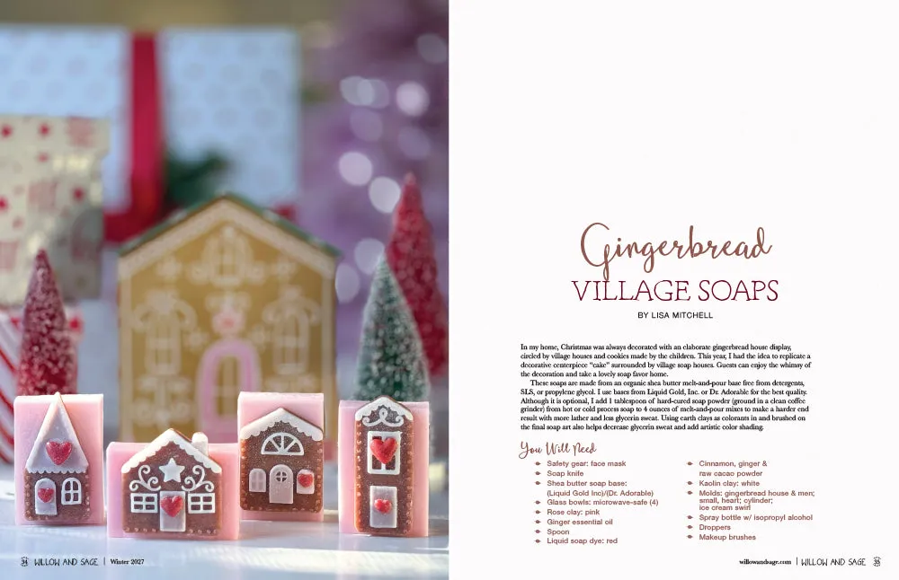 Stampington Willow and Sage Winter 2027 blad julenummer 144 sider