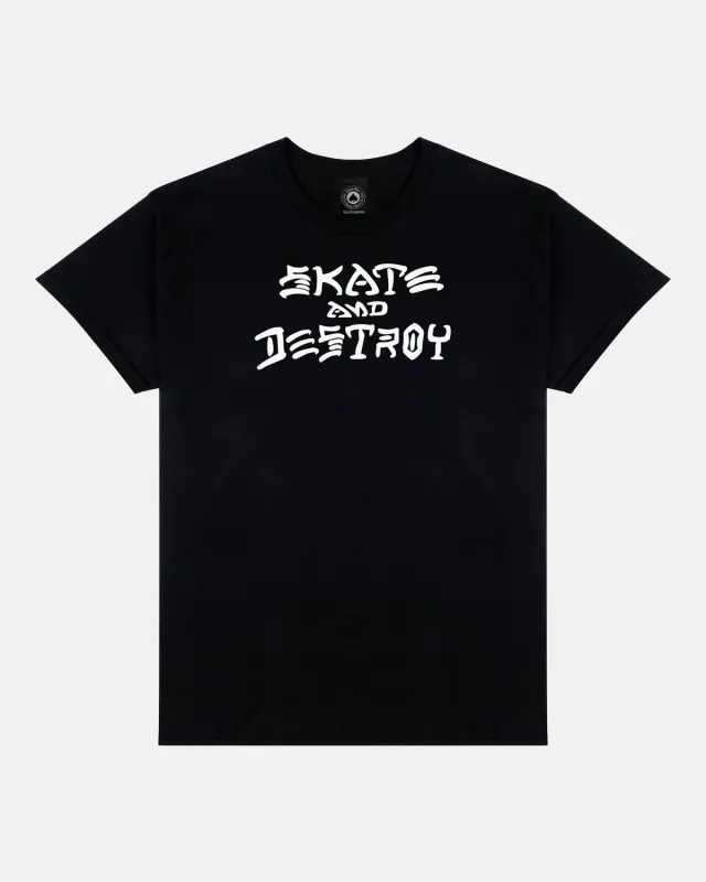 Thrasher Skate and Destroy t-skjorte svart bomull