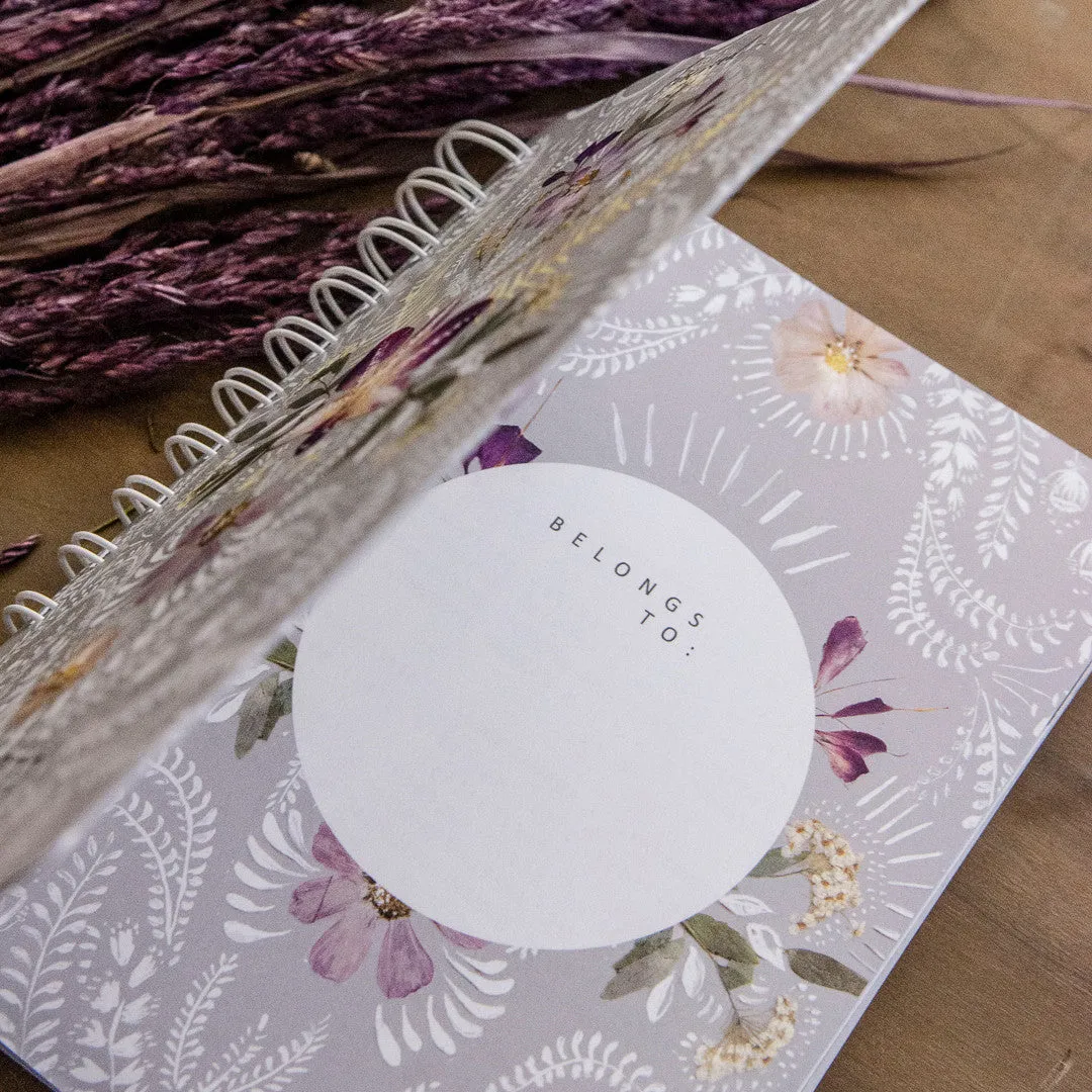 Papaya Orchid Lace 2021-2022 ukesplanlegger spiral 5x7
