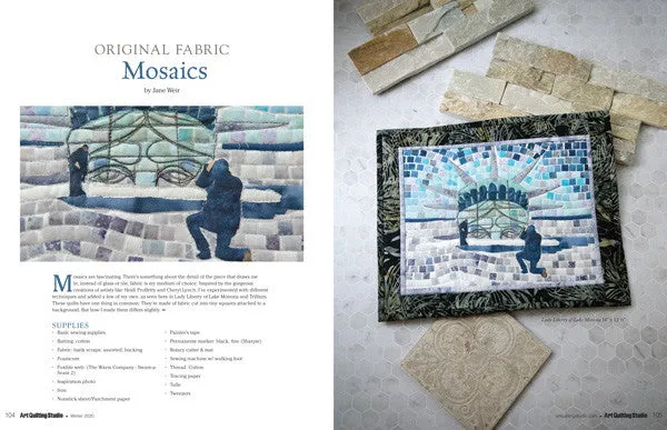 Stampington Art Quilting Studio Winter 2020 blad quilt