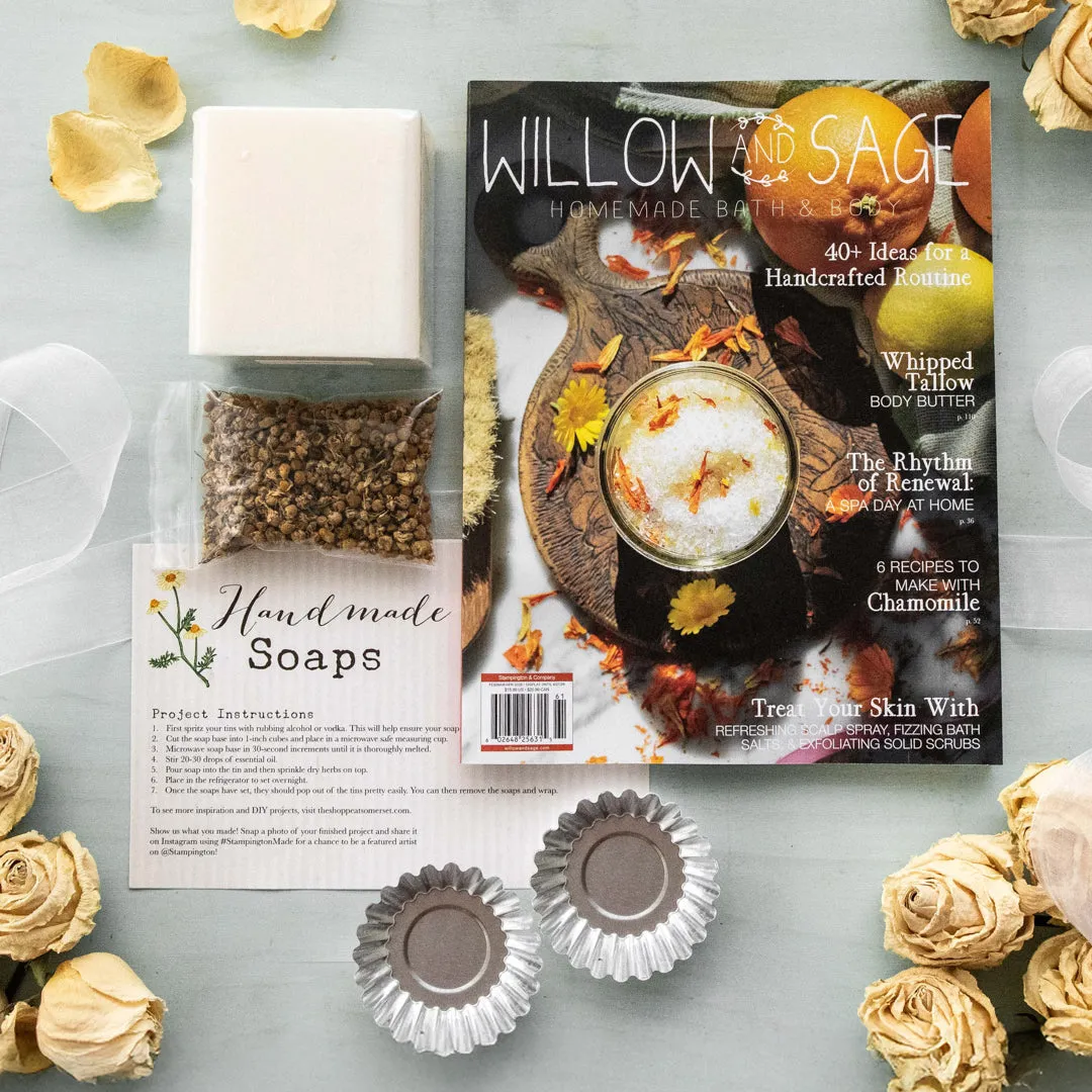 Stampington Willow and Sage kamille såpesett DIY blad
