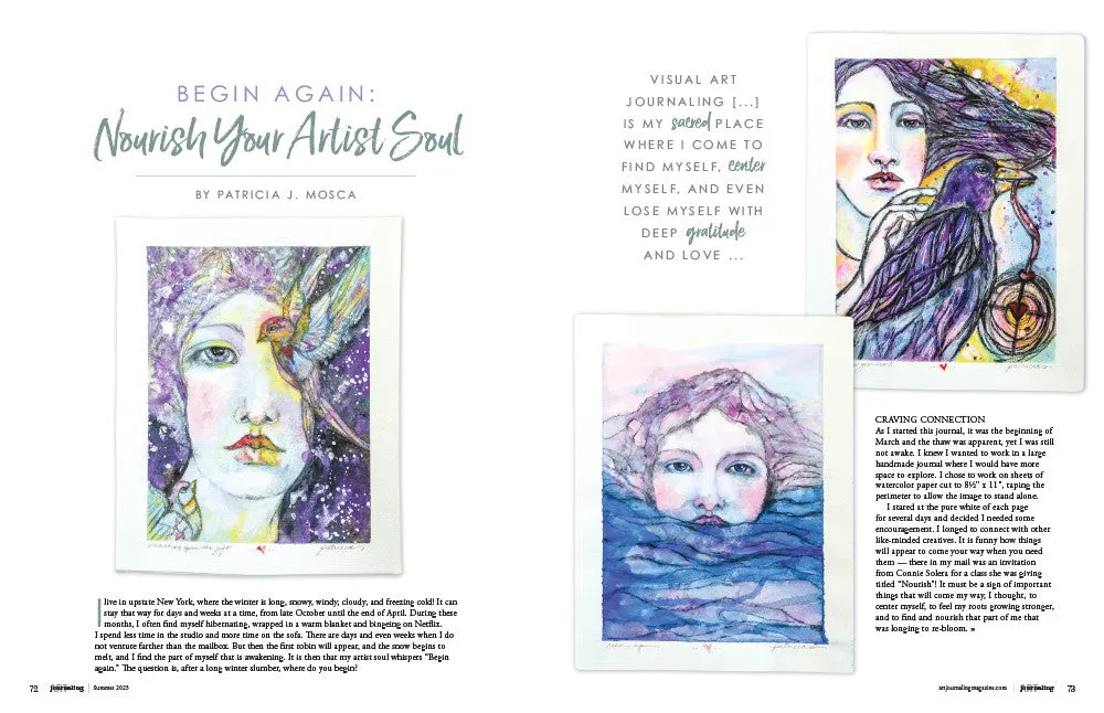 Stampington Art Journaling Summer 2023 blad pdf kollasj
