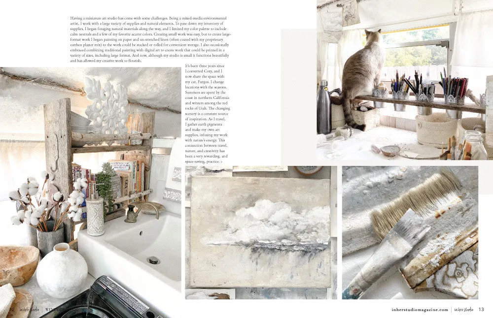 Stampington In Her Studio Winter 2021 blad atelierbesøk