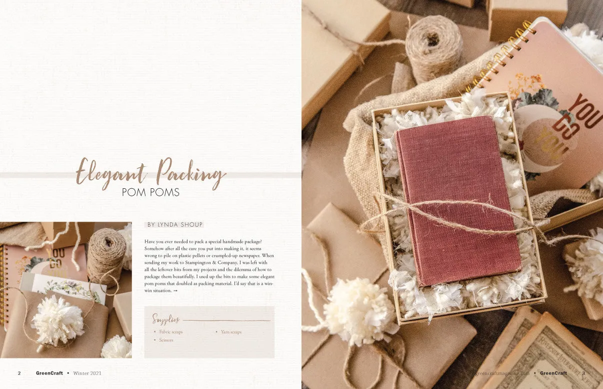Stampington GreenCraft Winter 2021 blad gjenbruk