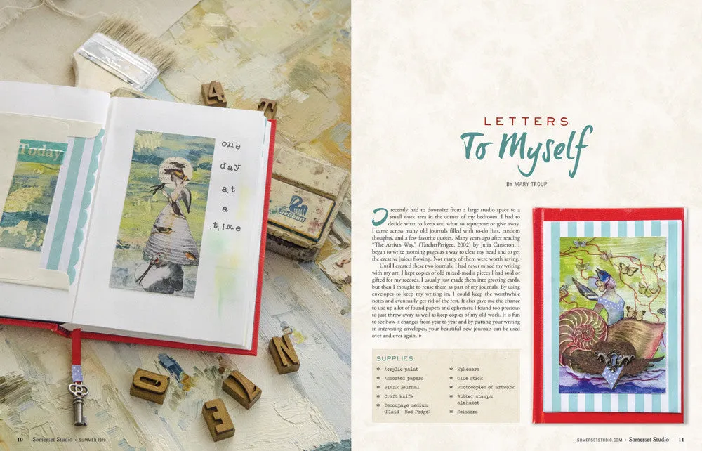 Stampington Somerset Studio blad sommer 2020 nedlasting PDF