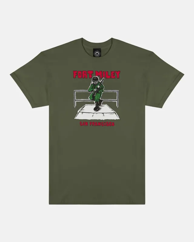 Thrasher Fort Miley t-skjorte armygrønn bomull