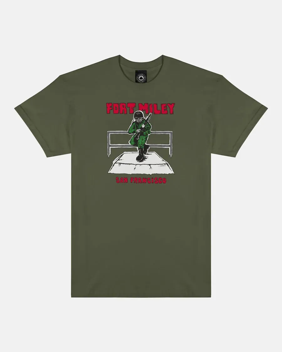 Thrasher Fort Miley t-skjorte armygrønn bomull