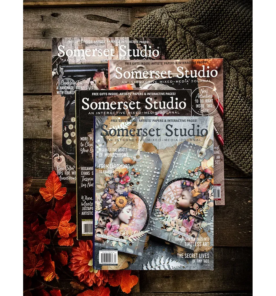 Stampington Somerset Studio abonnement 1 år 4 utgaver mixed media