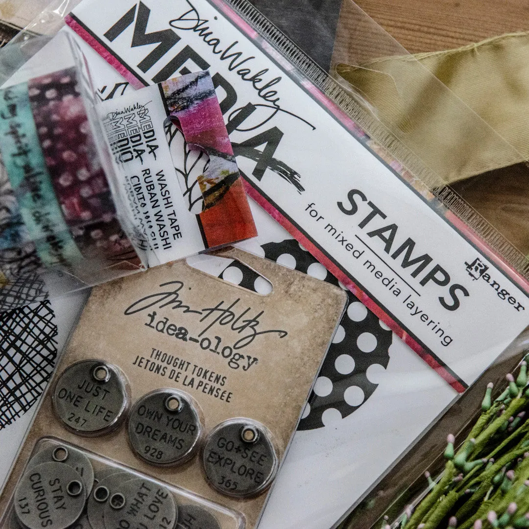 Stampington Somerset Studio Collage Artist bladpakke 5 deler