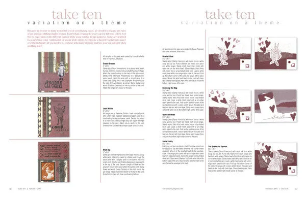 Stampington Take Ten Summer 2007 magasin kortlaging retro