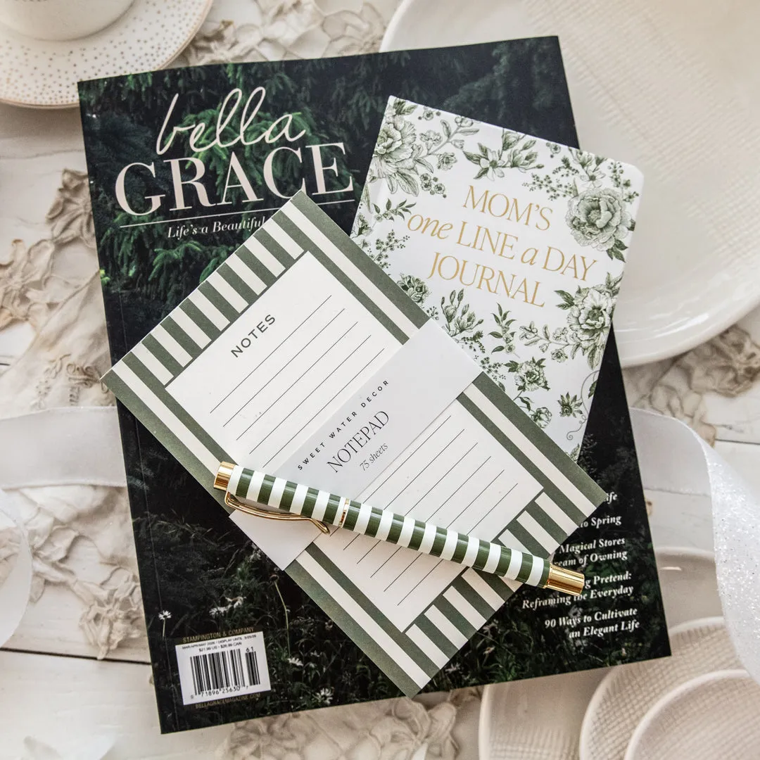 Stampington Bella Grace Morsdag gavesett blad penn journal