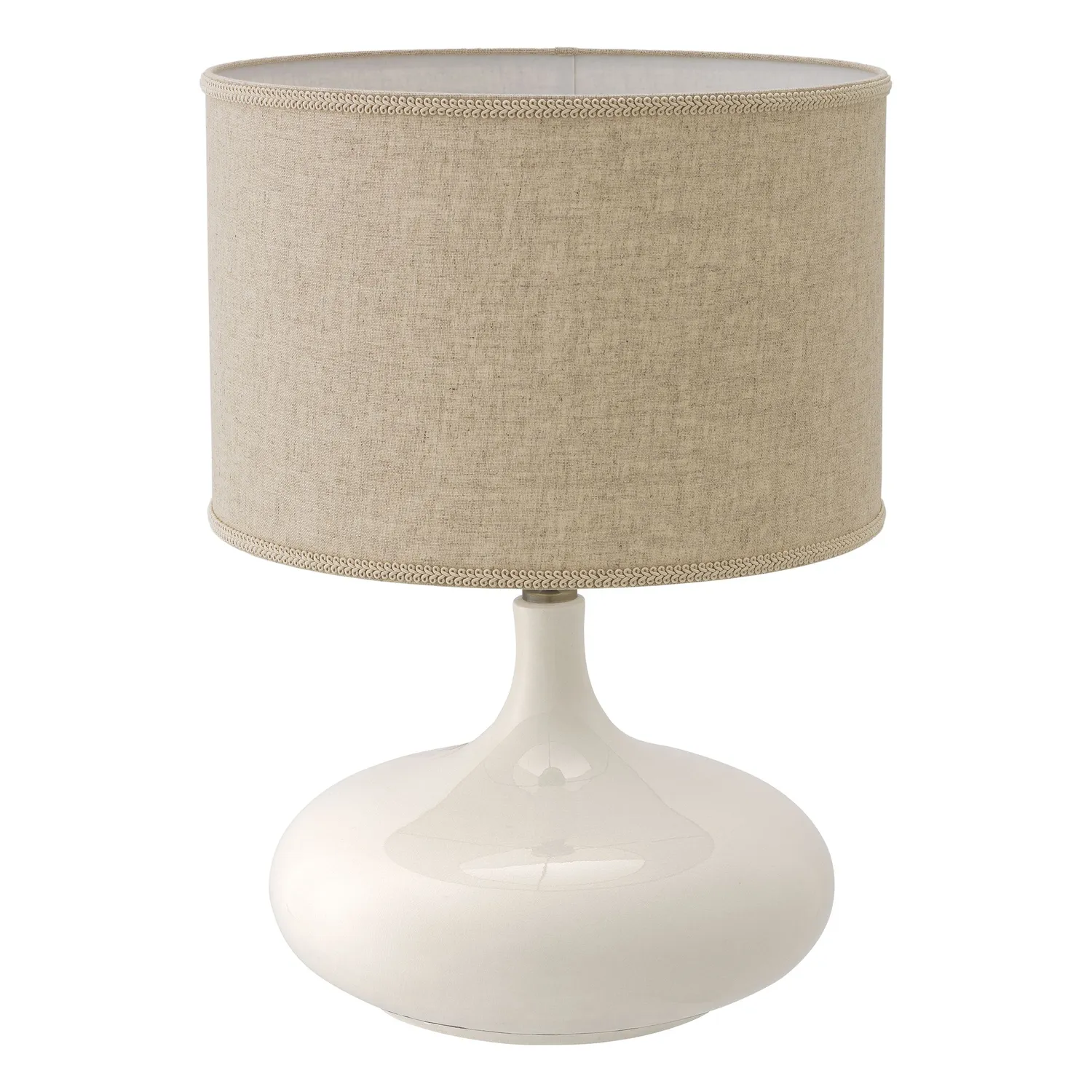 Imagicasa Jones bordlampe hvit keramikk messing